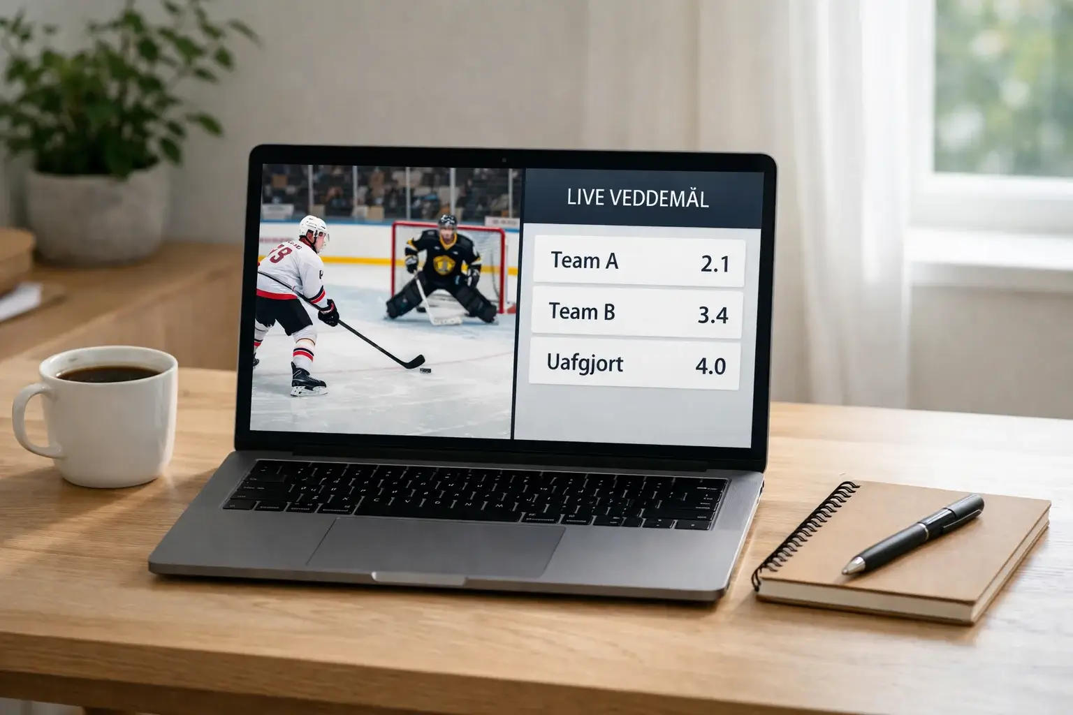 Bookmaker live streaming af ishockey kampe